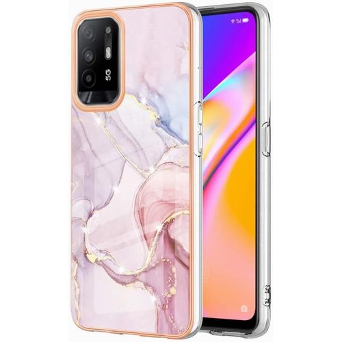 Coque Pour Oppo A95 5g Etui Transparent Cadre De Placage Pc Dur+Silicone Tpu Souple Anti Empreintes Digitales Résistant Aux Rayures Housse Étui Pour Oppo A95 5g B5