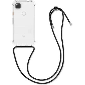 Coque Collier Compatible Avec Google Pixel 4a Coque - Housse De Protection En Tpu Avec Cordon Sangle - Transparent