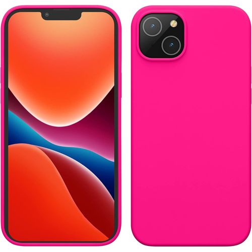 Housse Compatible Avec Apple Iphone 14 Plus Coque - Coque De Téléphone Fine Avec Finition Douce - Rose Fluo