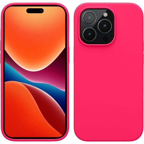 Housse Compatible Avec Apple Iphone 14 Pro Coque - Coque De Téléphone Fine Avec Finition Douce - Rose Fluo