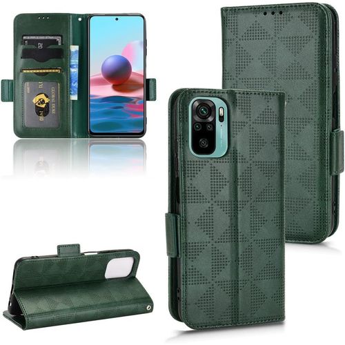 Coque Cuir Pour Xiaomi Redmi Note 10s 4g M2101k7bg Redmi Note 10 4g M2101k7ag M2101k7ai Coque Housse Etui Covercoque Pour Xiaomi Redmi Note 10 4g Étui Pour Téléphone Green