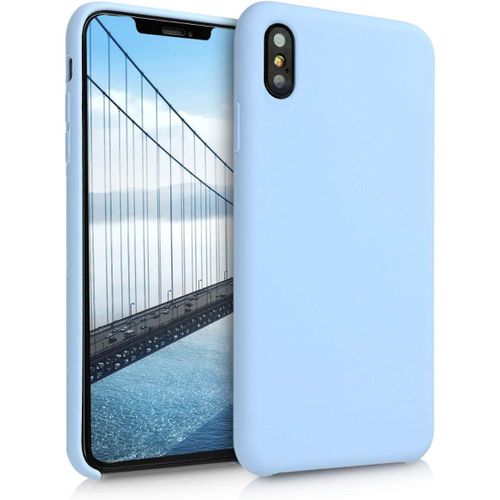 Housse Compatible Avec Apple Iphone Xs Max Coque - Housse De Téléphone Protection Souple En Tpu Silicone - Bleu Clair
