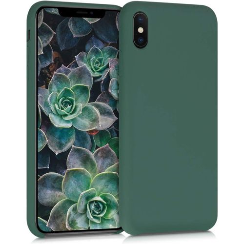 Housse Compatible Avec Apple Iphone Xs Max Coque - Housse De Téléphone Protection Souple En Tpu Silicone - Vert Sapin