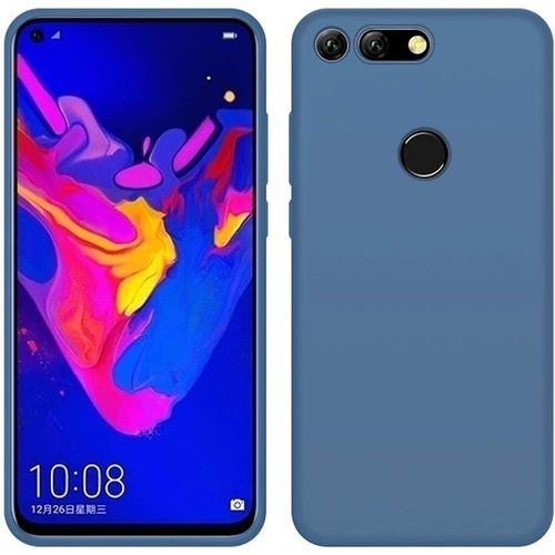 Huawei Honor View 20 Coque, Housse De Protection Caoutchouc Silicone Liquide Souple Antichoc Anti Rayures Antidérapant Etui Pour Huawei Honor View 20 Bleu
