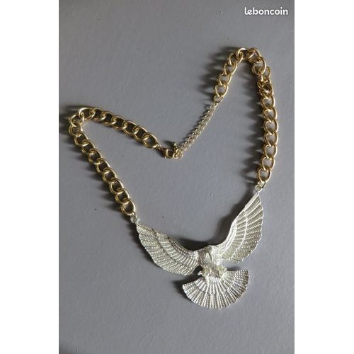 Collier Pendentif Homme Aigle Argenté