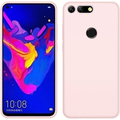 Huawei Honor View 20 Coque, Housse De Protection Caoutchouc Silicone Liquide Souple Antichoc Anti Rayures Antidérapant Etui Pour Huawei Honor View 20 Rose