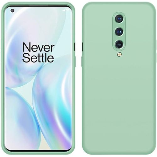 Oneplus 8 Coque Housse De Protection Caoutchouc Silicone Liquide Souple Antichoc Anti Rayures Antidérapant Etui Pour Oneplus 8 Vert