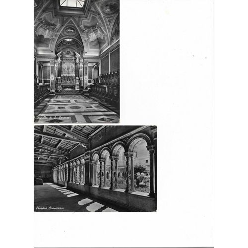 7 Cartes Postales Semi Modernes En Noir Et Blanc Non Circulées Bâtiments Religieux Italie Rome