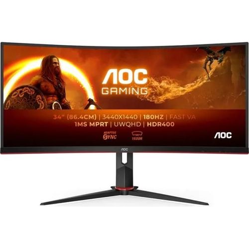 AOC CU34G2XP/BK Ecran 34" LCD incurvé LED 3440x1440 pixel