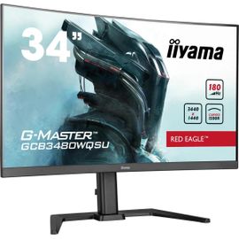 iiyama G-MASTER Red Eagle GCB3480WQSU-B1 - Écran LED - incurvé - 34" - 3440 x 1440 UWQHD @ 180 Hz - VA - 420 cd/m² - 4000:1 - 0.4 ms - 2xHDMI, 2xDisplayPort - haut-parleurs - noir mat