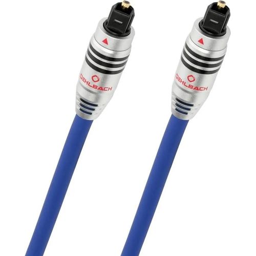 Oehlbach XXL Series 80 - Câble audio numérique (optique) - TOSLINK (M) pour TOSLINK (M) - 50 cm - fibre optique - bleu