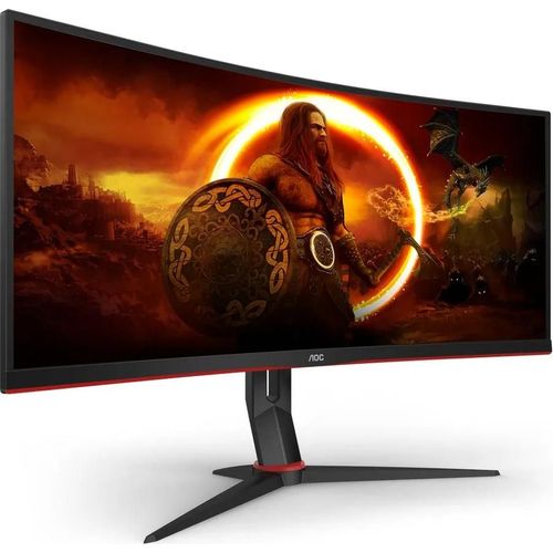 AOC Gaming CU34G2X/BK - Écran LED - jeux - incurvé - 34" - 3440 x 1440 WQHD @ 144 Hz - VA - 300 cd/m² - 3000:1 - 1 ms - 2xHDMI, DisplayPort - noir