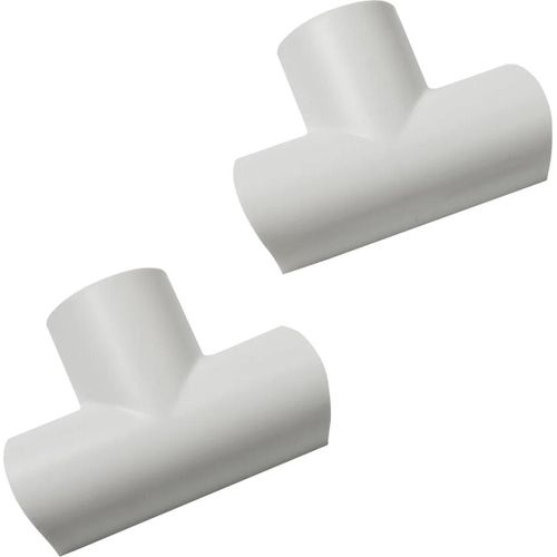 Raccords à clipser blancs moulure demi-circulaire D-Line 30x15 mm