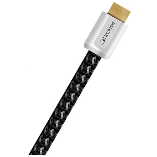 NorStone JURA - Câble HDMI - 0.2 mm² - HDMI mâle pour HDMI mâle - 80 cm - triple blindage - noir, blanc - support 4K