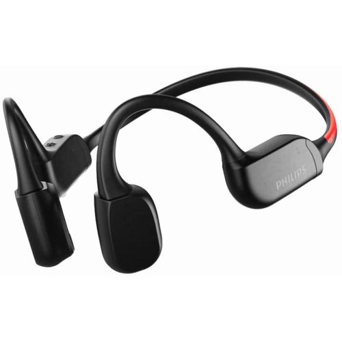 Philips TAA7607BK/00 Casque Sport sans Fil Ouvert, Protection IP66 Résistant aux Éclaboussures et à la Sueur, 9 Heures d'Autonomie, LED de Sécurité, Noir