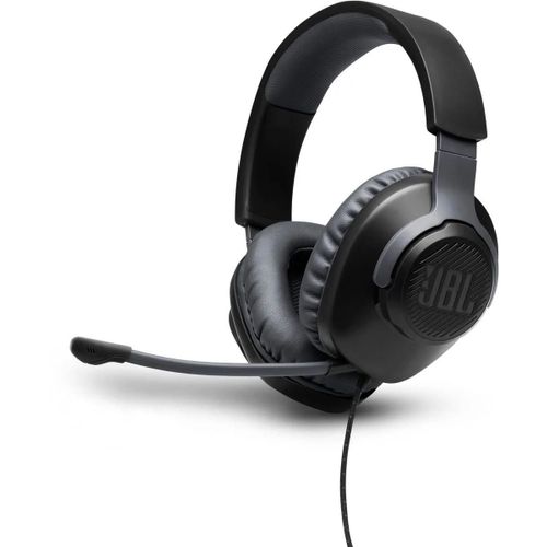 JBL Quantum 100 - Micro-casque - circum-aural - filaire - jack 3,5mm - noir