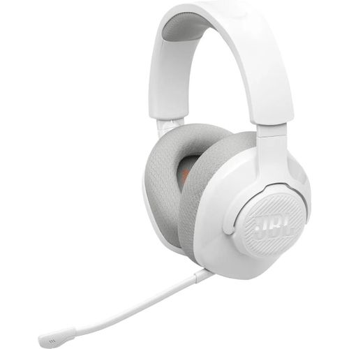 JBL Quantum 360 - Micro-casque - circum-aural - fréquence/Bluetooth radio de 2,4 GHz - sans fil - blanc - certifié Zoom, Certifié Discord