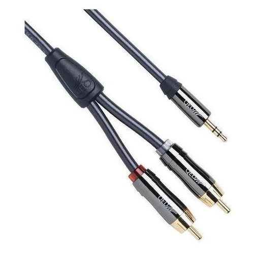 QED Performance J2P GRAPHITE - Câble audio - mini-phone stereo 3.5 mm mâle pour RCA x 2 mâle - 1.5 m - blindé