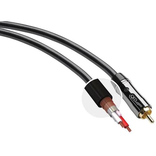 QED Performance Subwoofer - Câble de subwoofer - RCA mâle pour RCA mâle - 6 m - double paire torsadée blindée