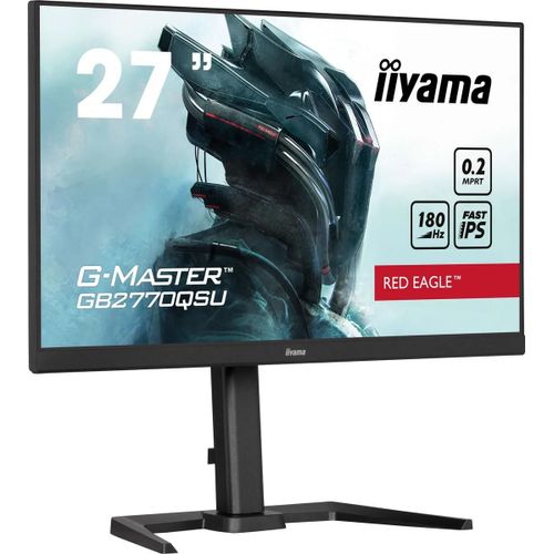 iiyama G-MASTER Red Eagle GB2770QSU-B6 - Écran LED - jeux - 27" - 2560 x 1440 WQHD @ 180 Hz - Fast IPS - 400 cd/m² - 1200:1 - 0.2 ms - HDMI, DisplayPort - haut-parleurs - noir, mat
