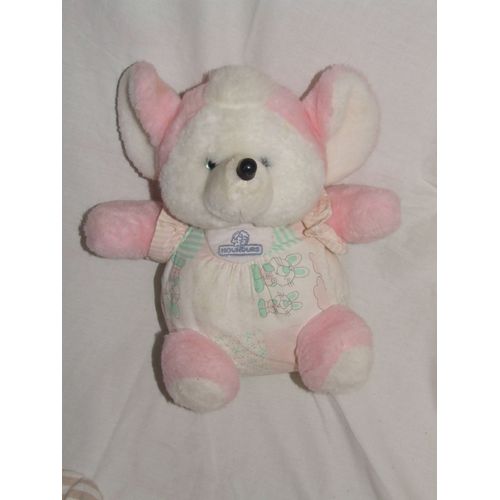 Souris Boule Nounours Imprime Lapin 28 Cm