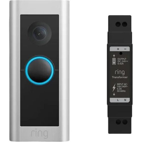 Contrôle Ring Video Doorbell Pro 2 Nickel Satiné (filaire) + Transformateur