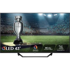 Hisense 43A7NQ - 43" A7N Series TV LCD rétro-éclairée par LED - QLED - Smart TV - VIDAA - 4K UHD (2160p) 3840 x 2160 - HDR - Direct LED, Quantum Dot - noir, gris foncé