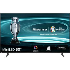 Hisense 50U6NQ - 50" U6NQ Series TV LCD rétro-éclairée par LED - ULED Mini LED - Smart TV - VIDAA - 4K UHD (2160p) 3840 x 2160 - HDR - Mini-LED, Quantum Dot - noir, gris foncé