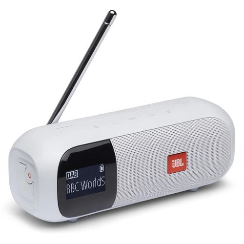 JBL Tuner 2 - Radio portative DAB - 5 Watt - Aucun système d'exploitation fourni - blanc