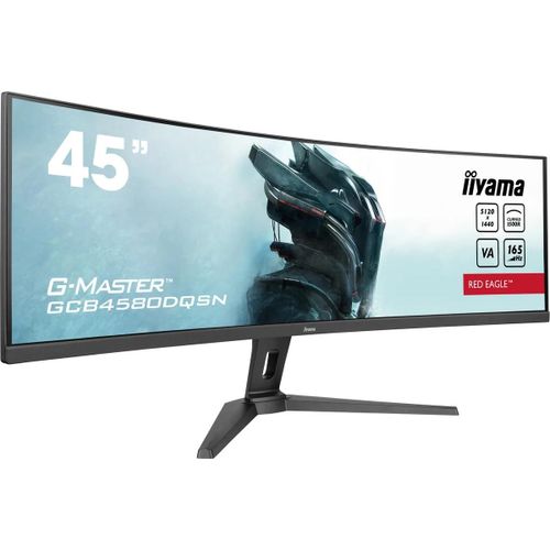 iiyama G-MASTER Red Eagle GCB4580DQSN-B1 - Écran LED - jeux - incurvé - 45" (44.5" visualisable) - 5120 x 1440 Dual Quad HD @ 165 Hz - VA - 450 cd/m² - 3000:1 - HDR400 - 0.8 ms - 2xHDMI...