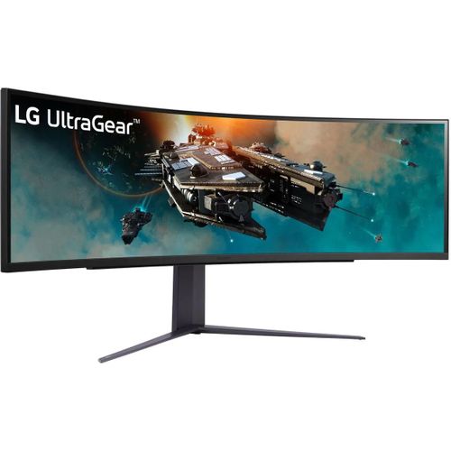 LG UltraGear 49GR85DC-B - Écran LED - jeux - incurvé - 49" - 5120 x 1440 Dual Quad HD @ 240 Hz - VA - 450 cd/m² - 2500:1 - DisplayHDR 1000 - 1 ms - 2xHDMI, DisplayPort