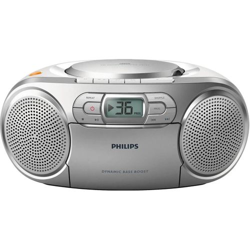 Philips AZ127 - Boombox - 2 Watt - argent