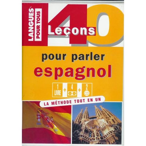 40 Lecons Pour Parler Espagnol - Coffret Livre + 4 Cassettes + 2 Cd Audio