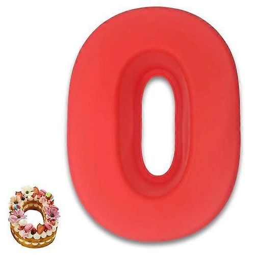 Grand Moule De Cuisson Moule À Gâteau En Silicone Numéro 0 Rouge