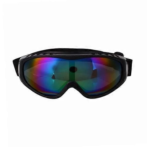 Lunettes De Ski Noires Mirrored Rainbow Goggles Mc Mx Uv Protection Noir