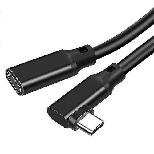 Câble d¿extension USB-C Coude à 90 degrés USB 3.2 Gen2, 100W, transfert de données 20Gbps adapté à la diffusion de moniteurs, VR 20CM