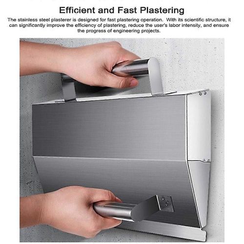 Truelle de plâtrage en acier inoxydable Outil de plâtrage mural efficace Épandeur de mortier pour les immeubles de bureaux Rénovation et décorations de murs intérieurs