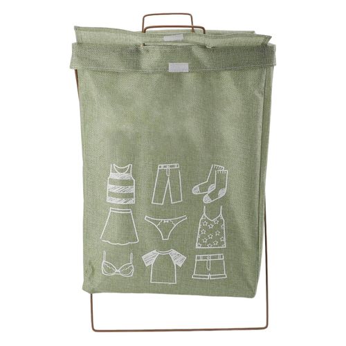Cadre en fer Panier à linge sale pliant avec poignées Panier de rangement à linge pliable en coton et en lin imperméable Type B S