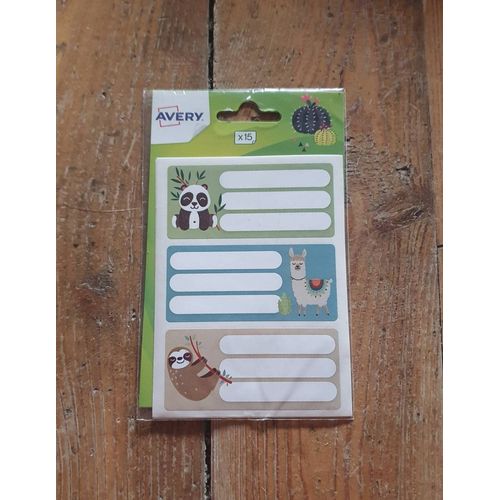 Étiquettes Pour Cahier Avery Animaux X15