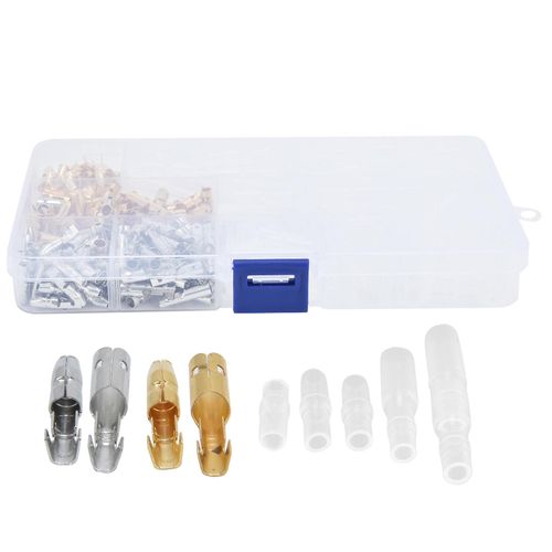 400pcs Électrique Automobile Fil Connecteur Kits Mâle Femelle Bornes Connecteur avec Manchons Isolants