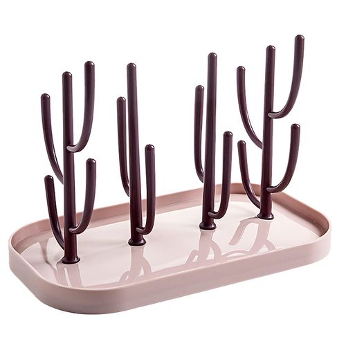Séchoir À Biberon Avec Plateau En Forme D¿Arbre Support De Séchoir À Biberon Amovible Multifonctionnel Pour Biberon Sucette Rose