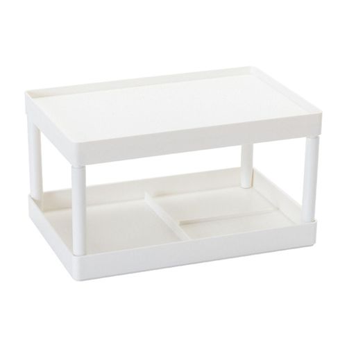 Étagère De Rangement De Bureau À Double Couches, Étagère De Rangement De Bureau De Grande Capacité De Style Moderne Pour Le Maquillage Et Les Articles Quotidiens