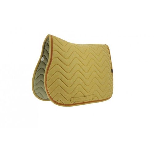 Tapis De Selle Equithème "Chevron" - Couleur : Moutarde, Taille : Cheval