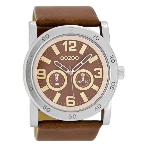 Montre-Bracelet De Luxe Pour Homme En Cuir Mat «&nbspoozoo &nbsp» Marron Uoc8306a