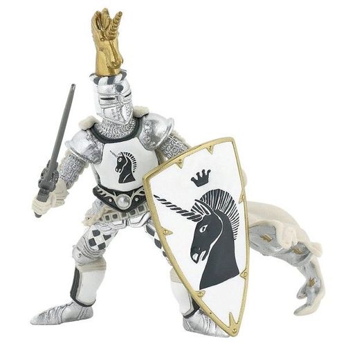 Figurine Papo : Le Maître D'Armes Cimer Licorne Argentée.