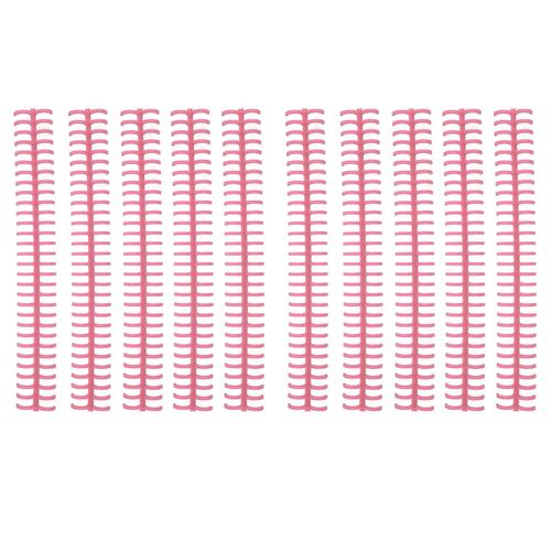 10pcs Reliure Épines Spirales Bobines Peignes 30 Trous Bande De Plastique Pour Feuille Mobile 1/2 Po De Diamètre Rose
