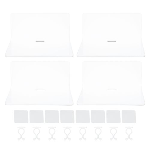 4pcs Étagère Flottante Murale Moderne Style Concis Acrylique Fort Porteur De Charge Sans Poinçon Étanche Petite Étagère Flottante Pour L¿Étude De La Salle De Bain De La Cuisine