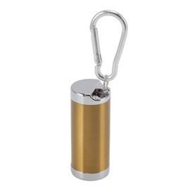 Cendrier portable en acier inoxydable ignifuge boucle design look exquis mini cendrier porte-clés pour voiture bureau or
