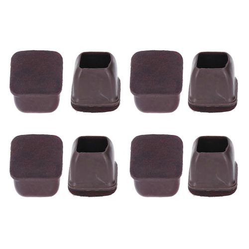 8 Pcs Chaise Jambe Couverture Tpe Protecteur De Sol Meubles Jambes Capuchons Set Kit Pour Tabouret De Table Marron M