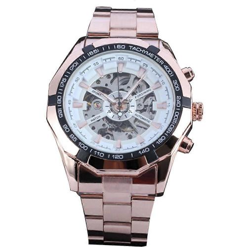 Montre Mécanique À La Mode : Affichage Analogique Avec Bracelet À Cadran Rond